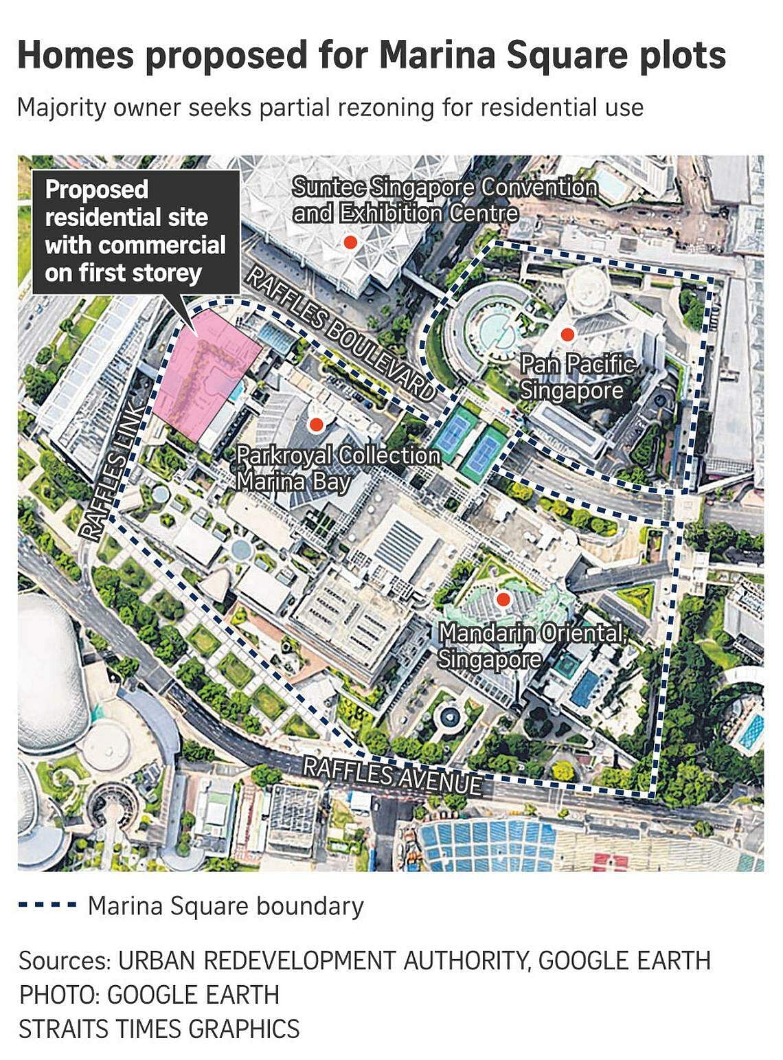 Homes proposed for Marina Square plots Source The Straits Plots